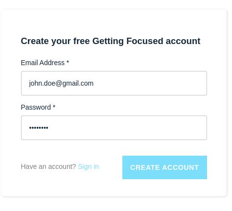 Create Password
